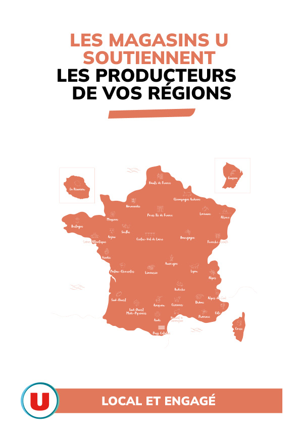 Les magasins U soutiennent les producteurs de vos régions