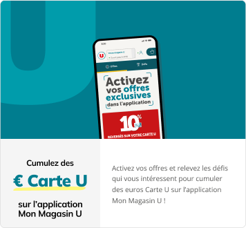 Cumulez des € Carte U sur l'application Mon Magasin U