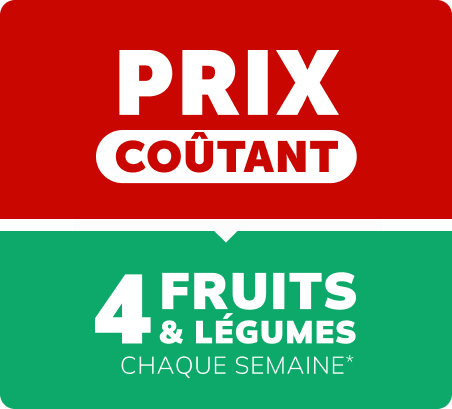 Chaque semaine, 4 fruits et légumes à prix coûtant