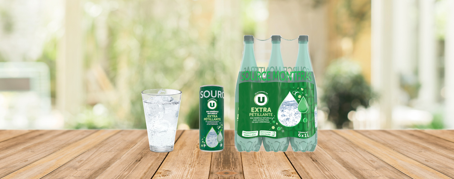 Bouteilles Saveur Citron Vert extra-pétillante / Canettes eaux gazeuses