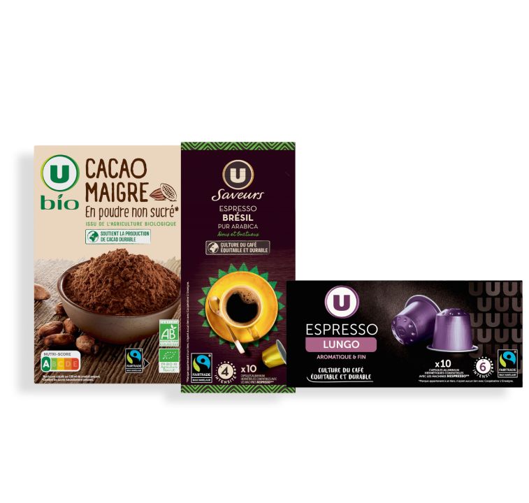 Produits U labellisés Fairtrade Max Havelaar