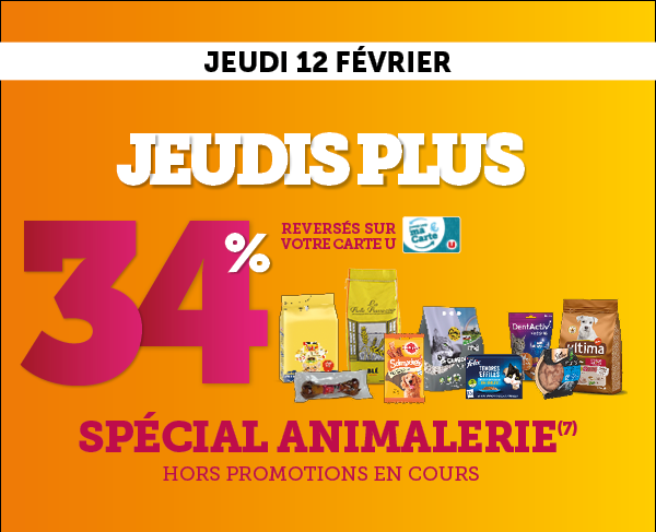 Jeudi plus : 34% reversés sur votre Carte U