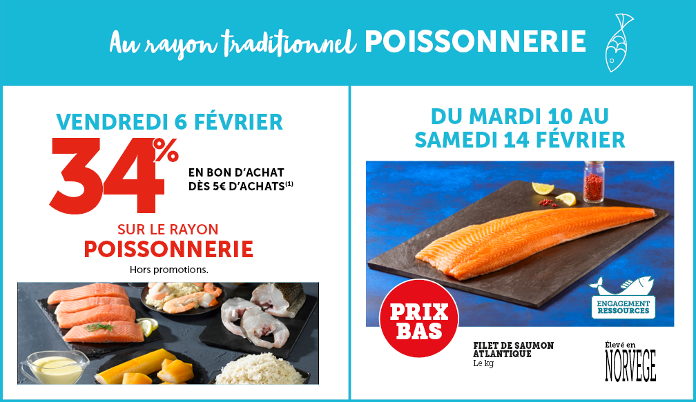 Promotions au rayon poissonnerie
