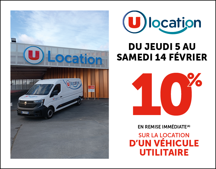 10% en remise immédiate sur la location d'un véhicule utilitaire