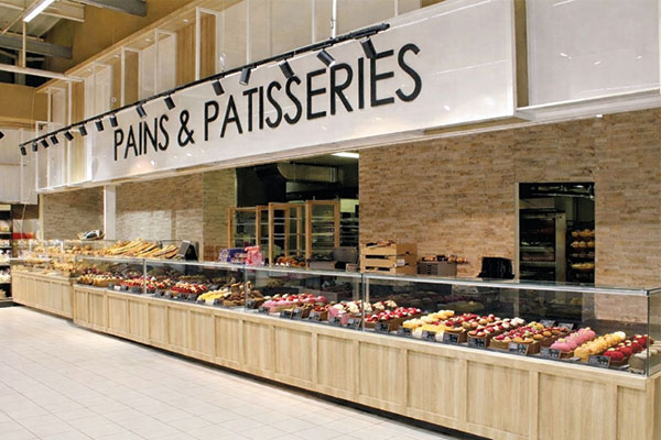 Le rayon pain, viennoiserie, pâtisserie