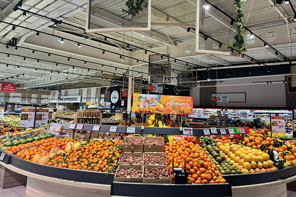 Le rayon fruits et légumes