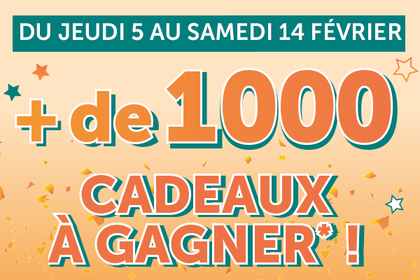 Du jeudi 5 au samedi 14 février 2026, plus de 1000 cadeaux à gagner