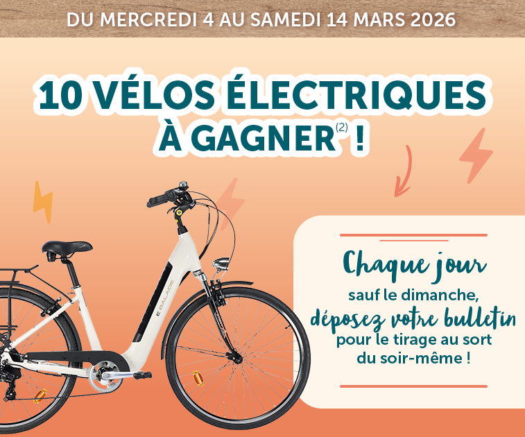 10 vélos électriques à gagner !