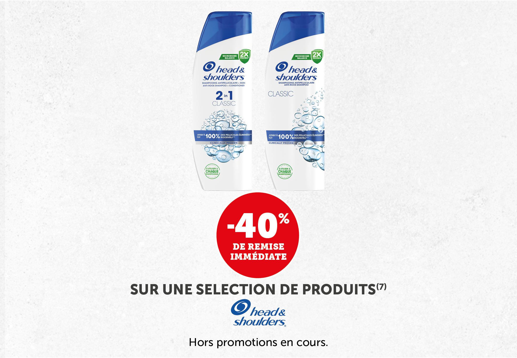 -40% sur une sélection de produits Head & Shoulders
