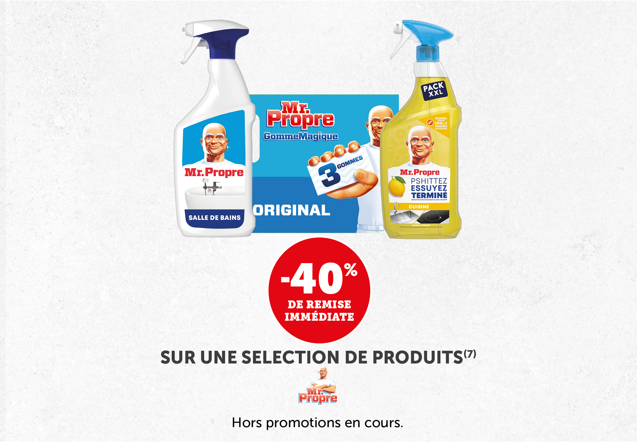 -40% sur une sélection de produits Mr Propre