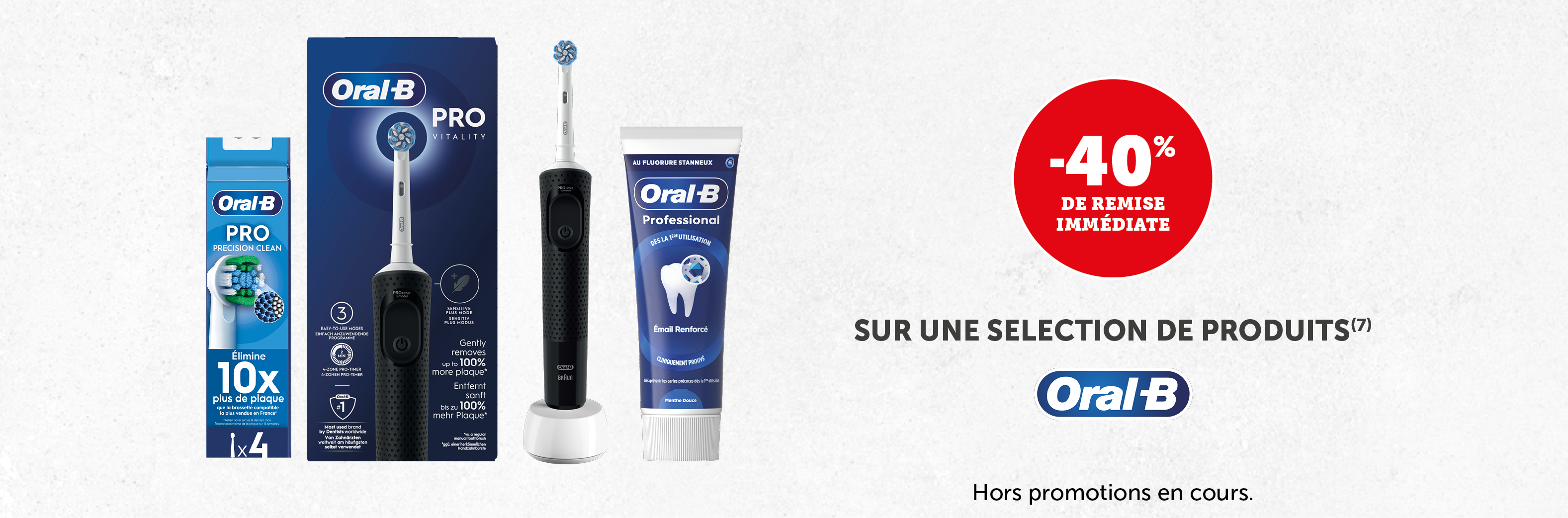-40% sur une sélection de produits Oral B