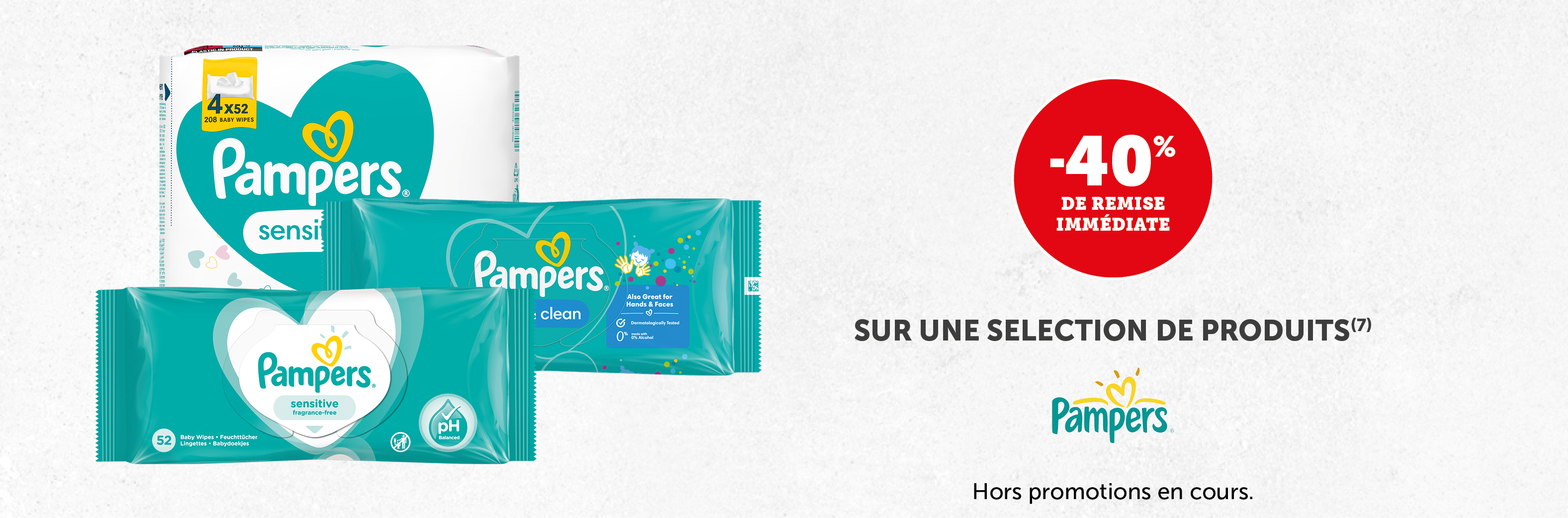 -40% sur une sélection de produits Pampers