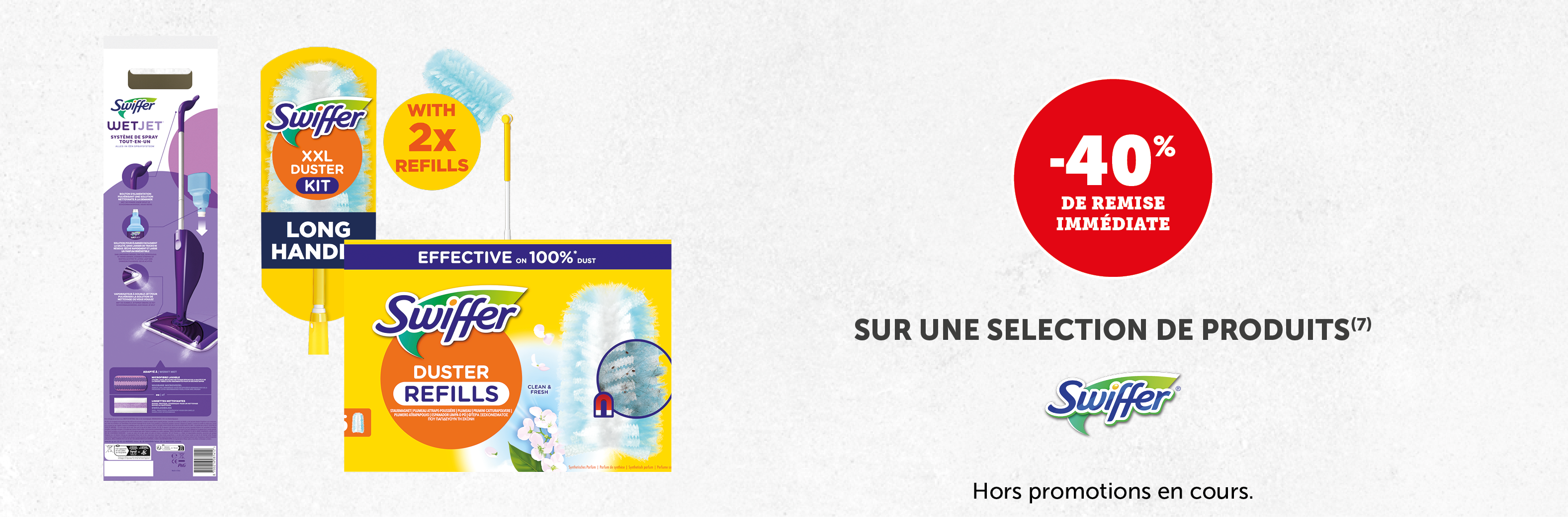 -40% sur une sélection de produits Swiffer