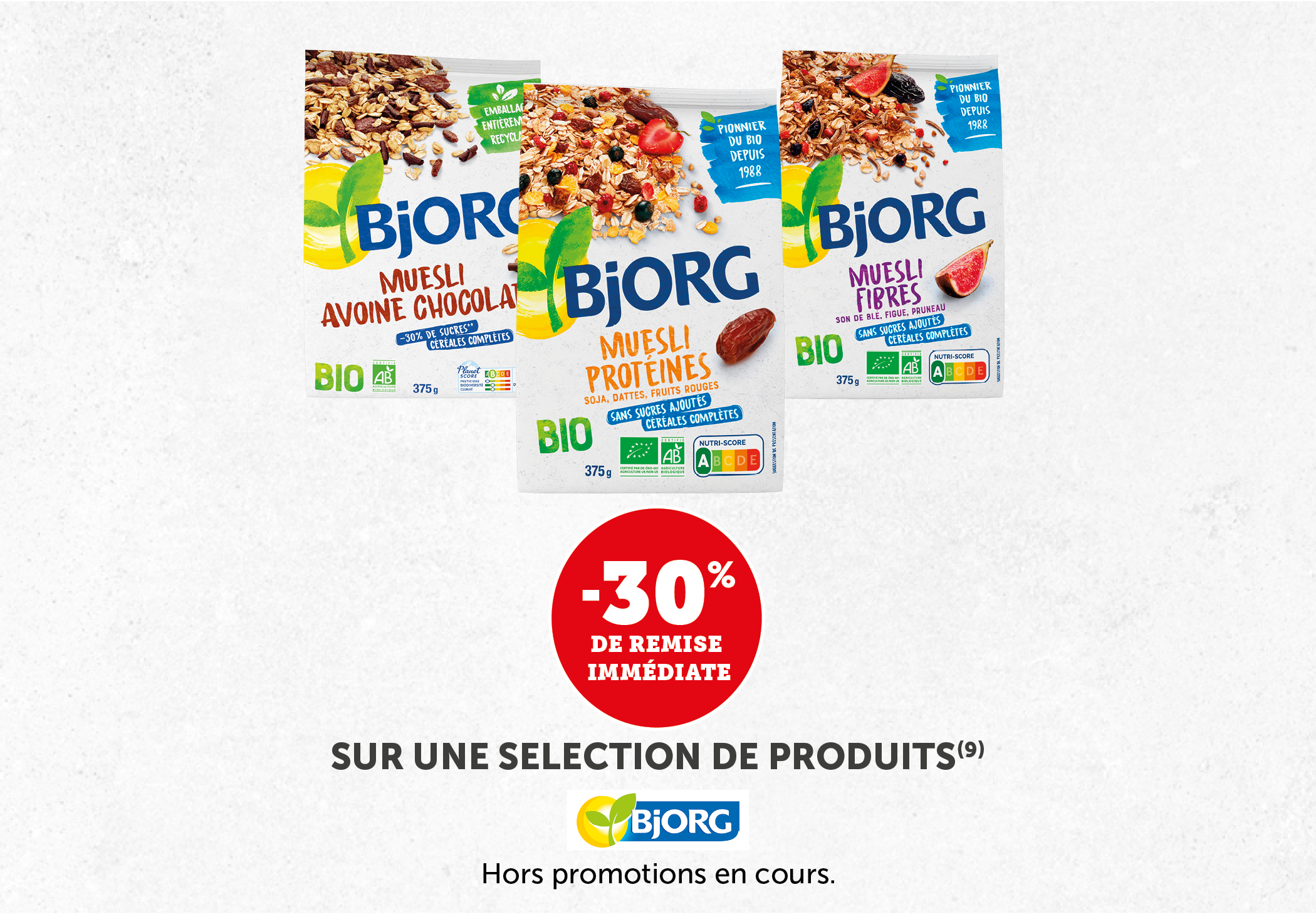 -30% sur une sélection de produits Biorg