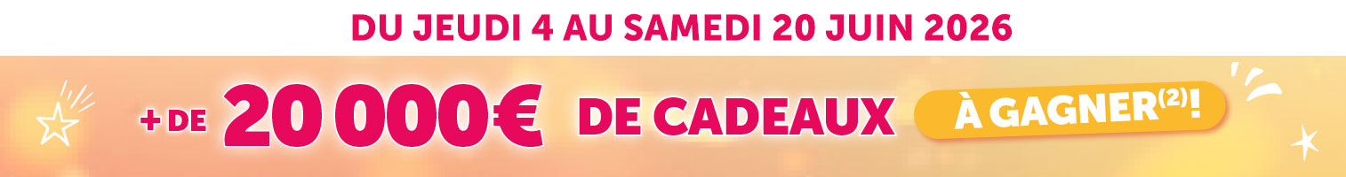 Du jeudi 4 au samedi 20 juin 2026, plus de 20 000€ de cadeaux à gagner