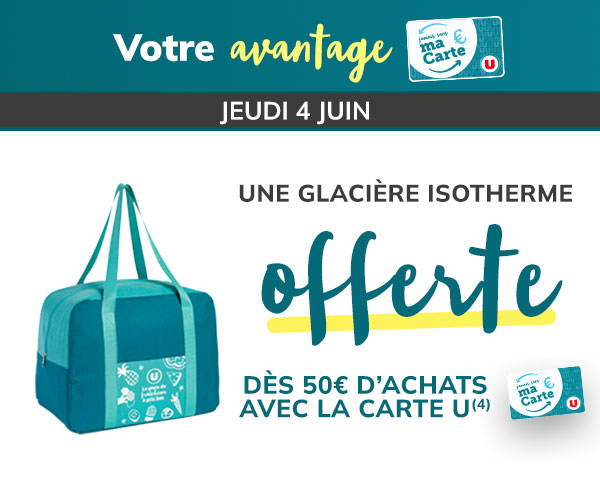 Jeudi 4 juin, une glacière isotherme offerte dès 50€ d'achats