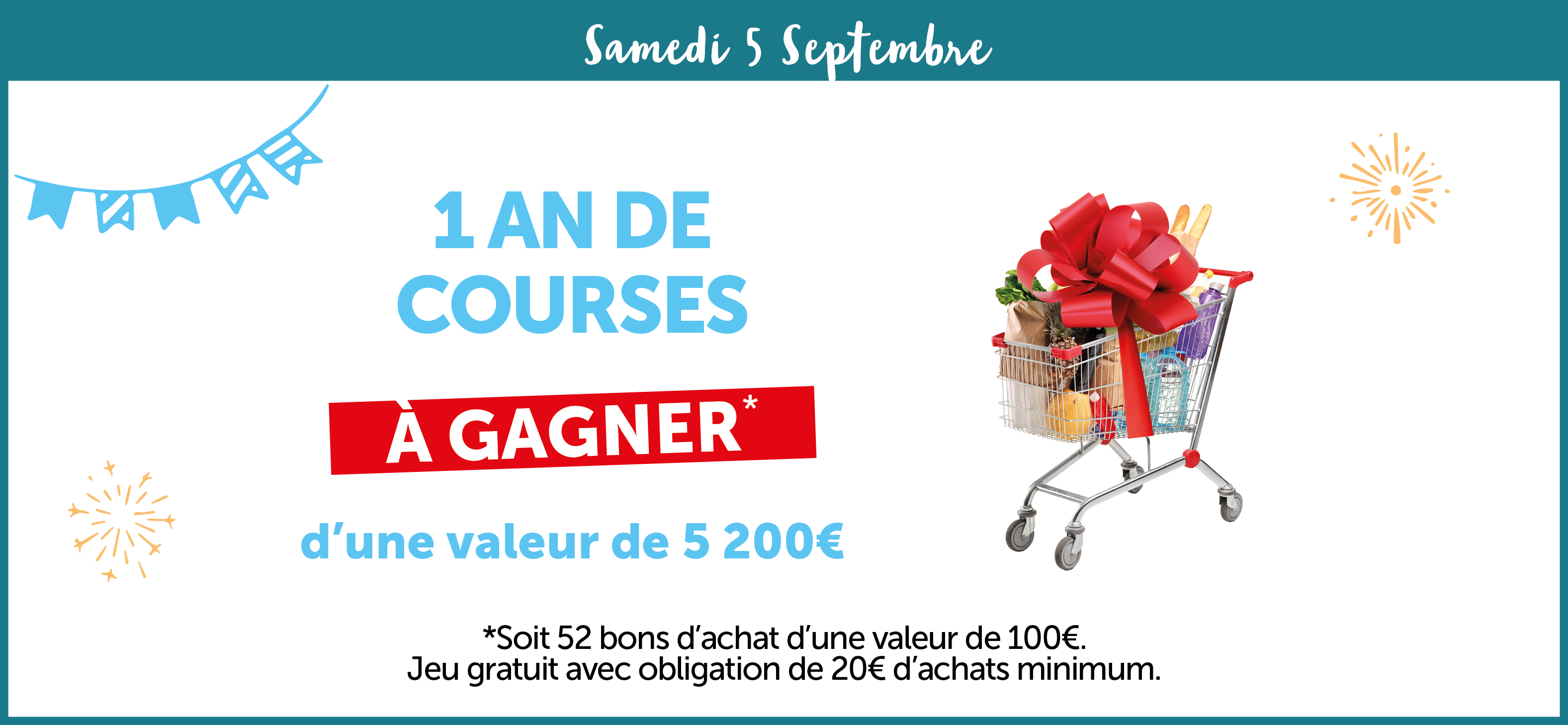 1 chariot de 100€ à gagner