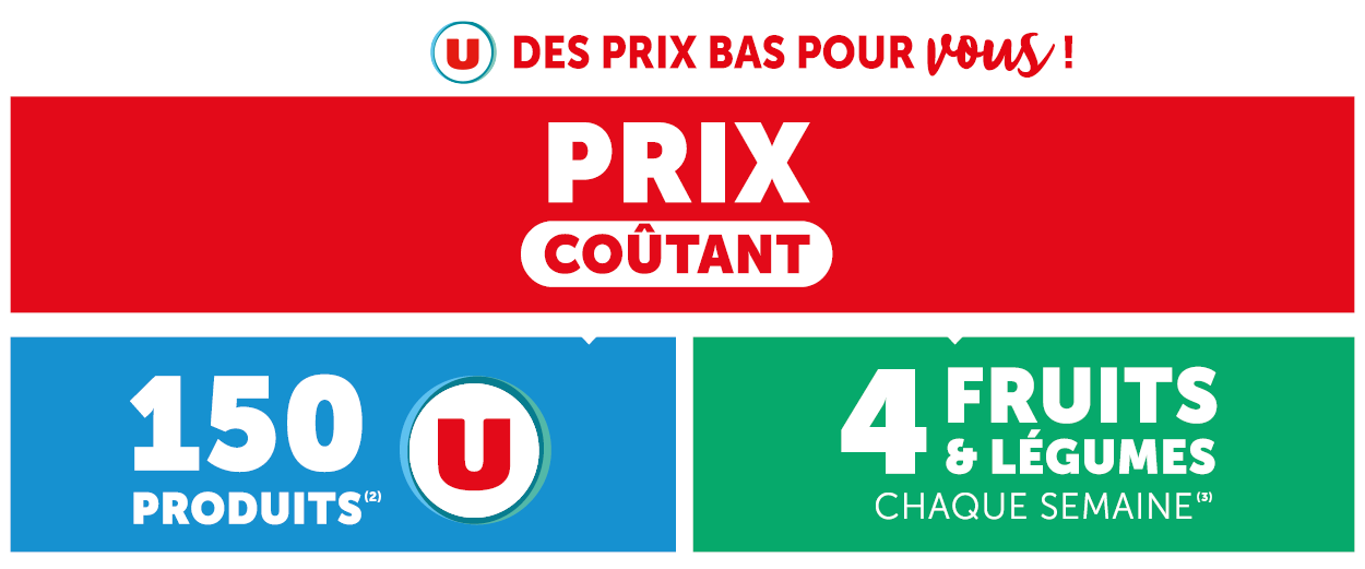 150 produits à prix coûtant
