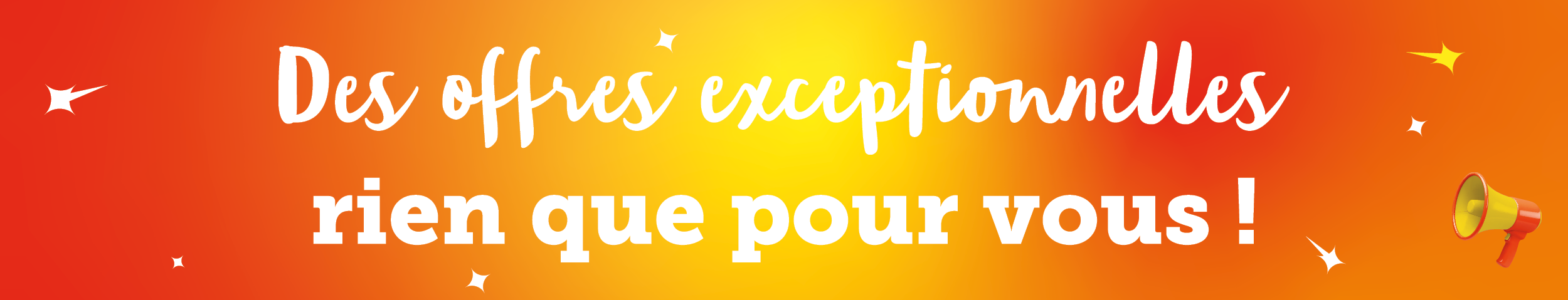 Des offres exceptionnelles rien que pour vous !