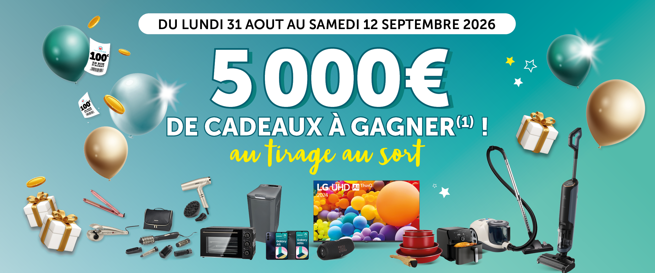 5 000€ de cadeaux à gagner au tirage au sort