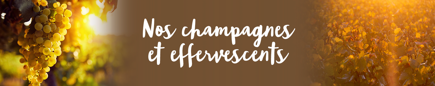 Nos champagnes et effervescents