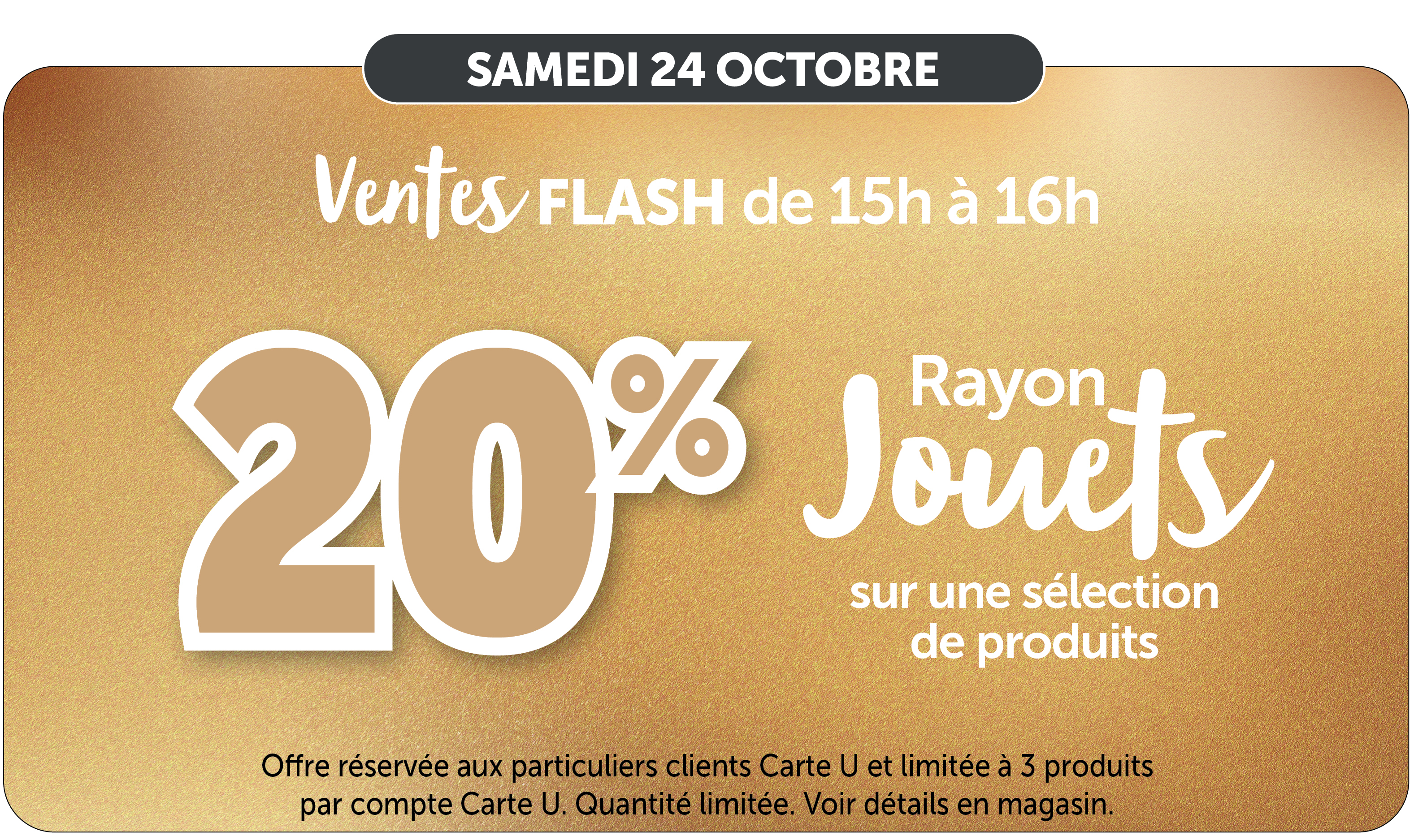 20% rayon jouets sur une sélection de produits