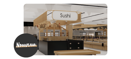 Nouveau : sushis préparés sur place