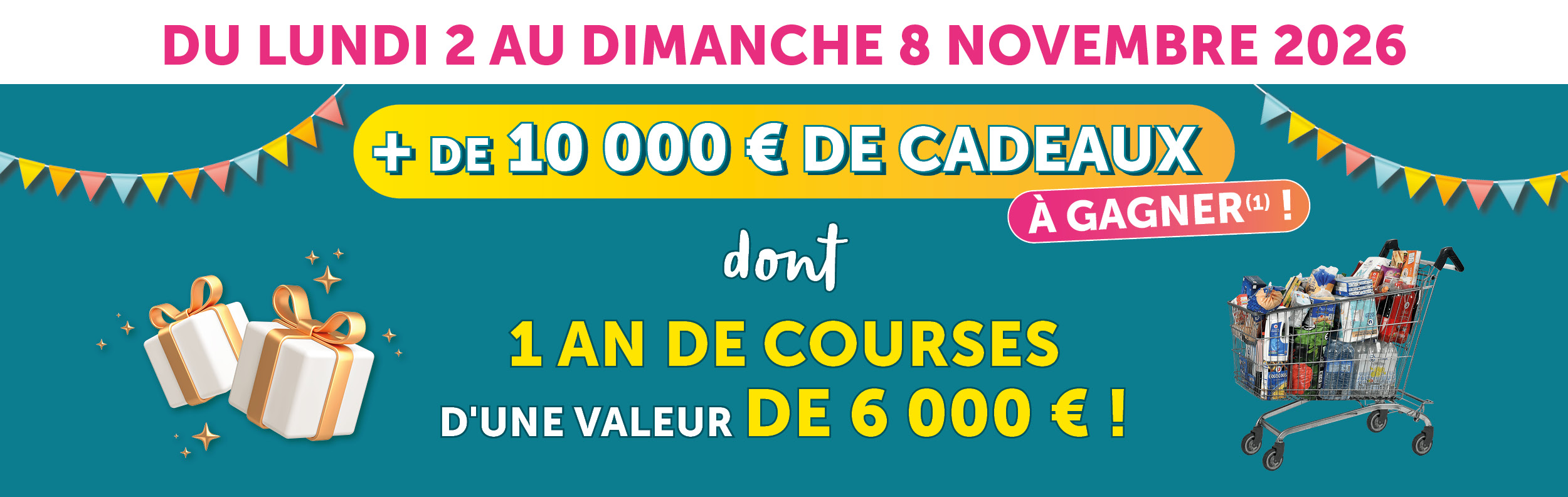 Du lundi 2 au dimanche 8 novembre, plus de 10 000€ de cadeaux à gagner !