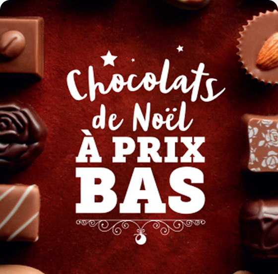 Chocolats de Noël à prix bas