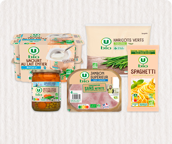 des produits U Bio à prix coûtant.