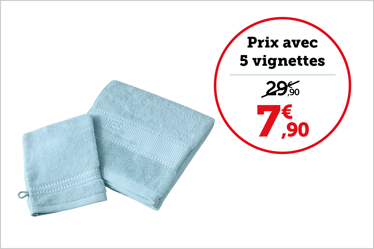 LOT 1 SERVIETTE 50 X 100 cm + 1 GANT 15 x 21 cm | Bleu