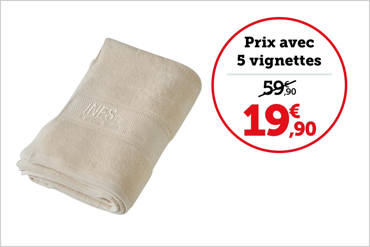 DRAP DE BAIN 100 x 150 cm | Crème