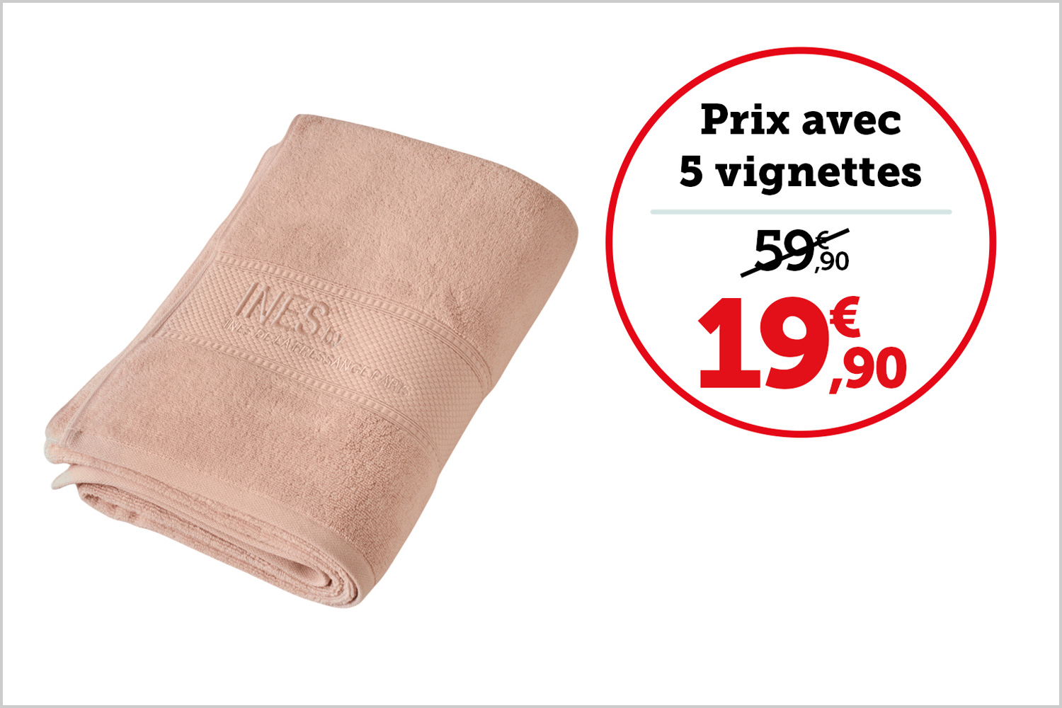 DRAP DE DOUCHE 70 x 140 cm | Rose