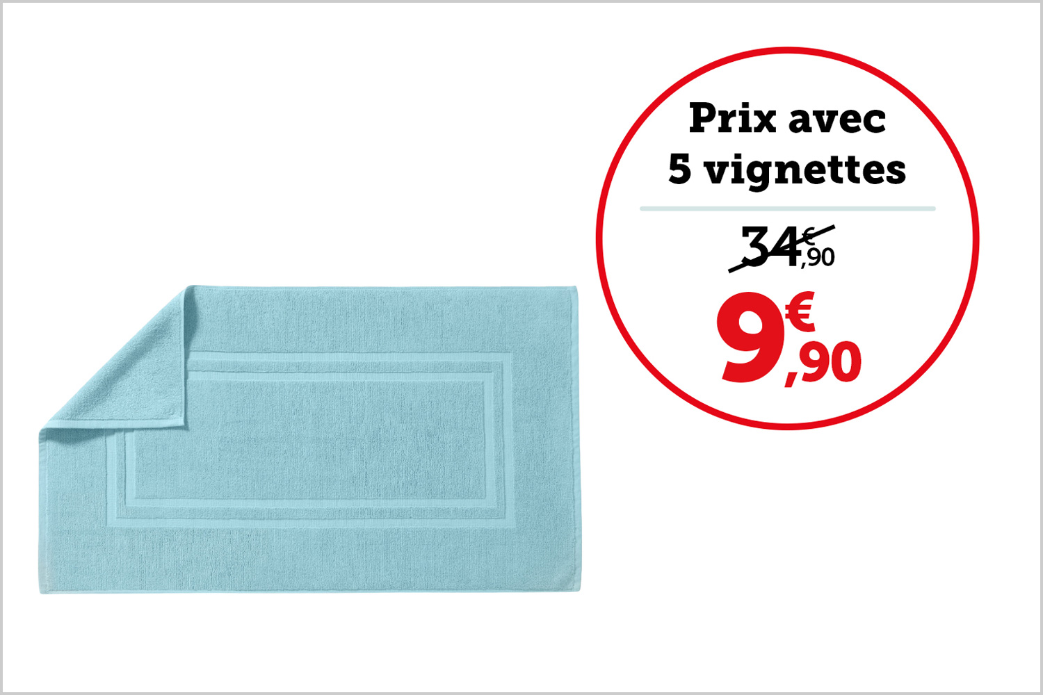 TAPIS DE BAIN 50 x 90 cm 100% coton | Bleu
