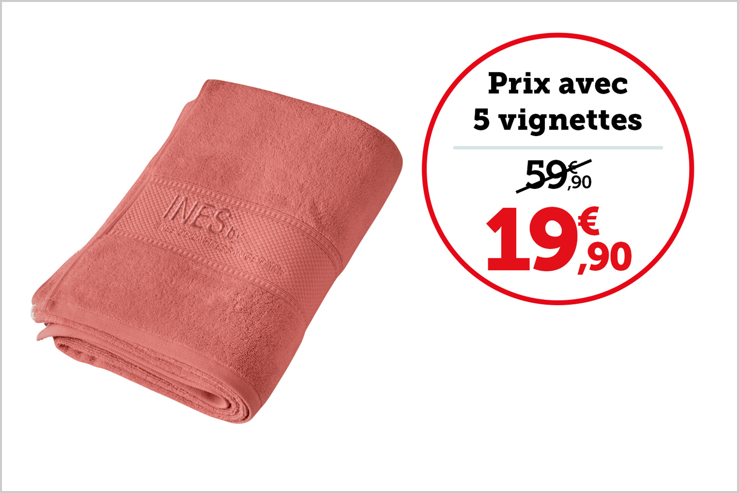 DRAP DE DOUCHE 70 x 140 cm | Rouge