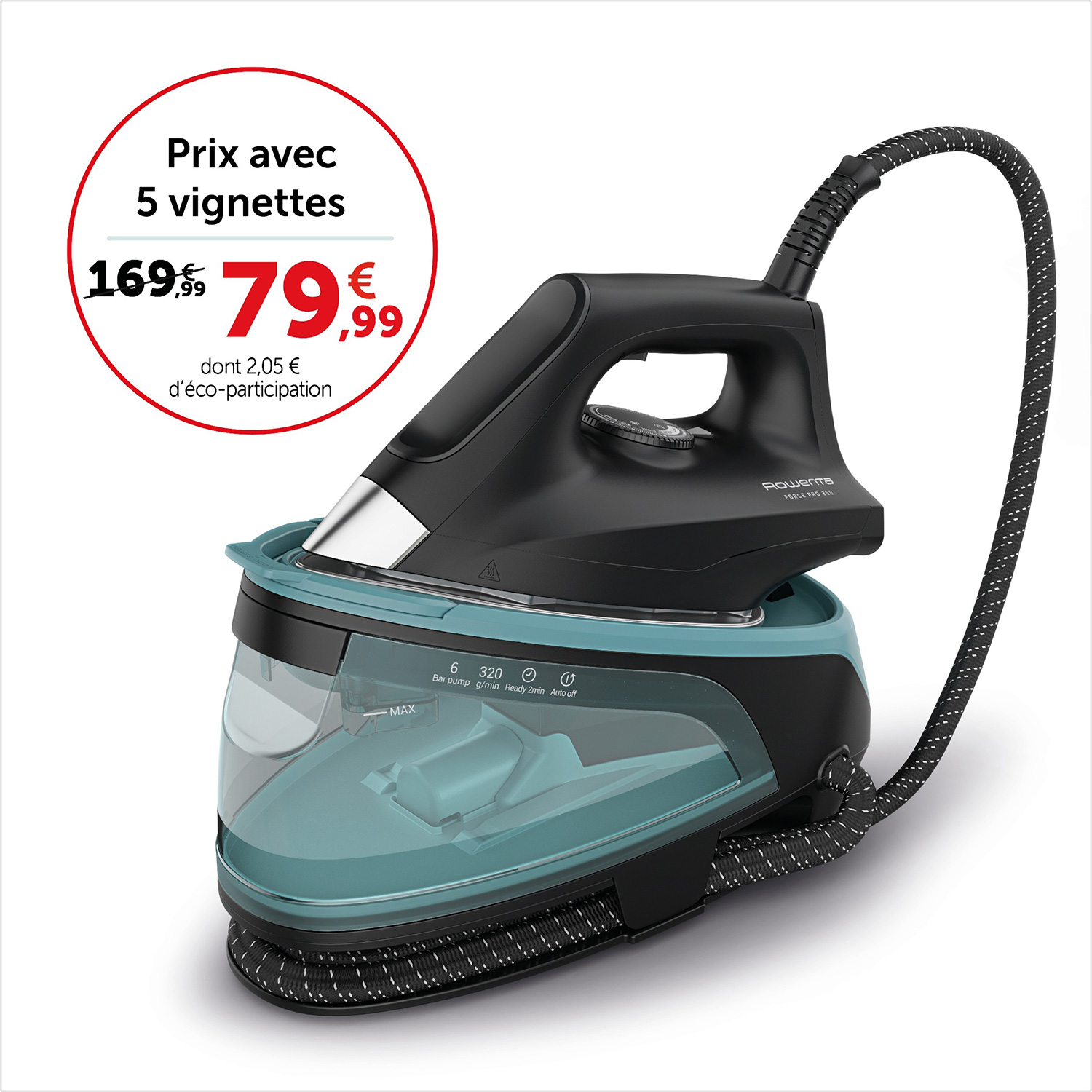 Prix avec 5 vignettes 79,99€ sans vignettes 169,99€