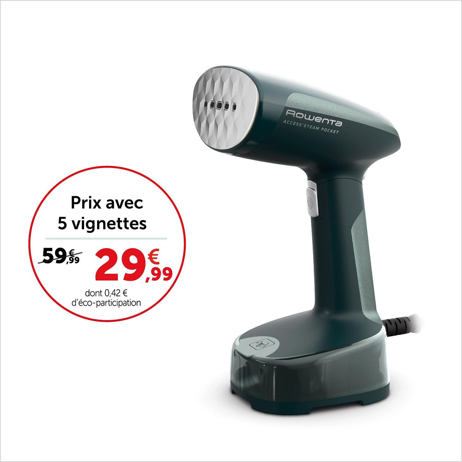 Prix avec 5 vignettes 29,99€, sans vignettes 59,99€