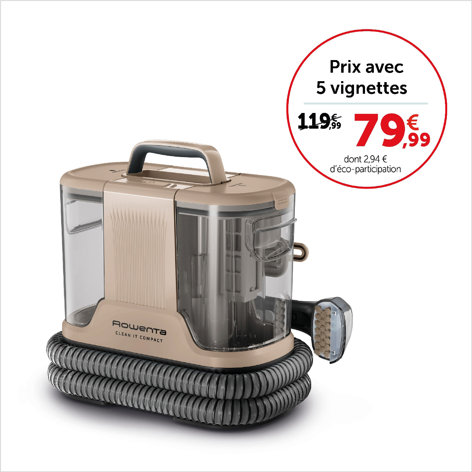 Prix avec 5 vignettes 79,99€, sans vignettes 119,99€