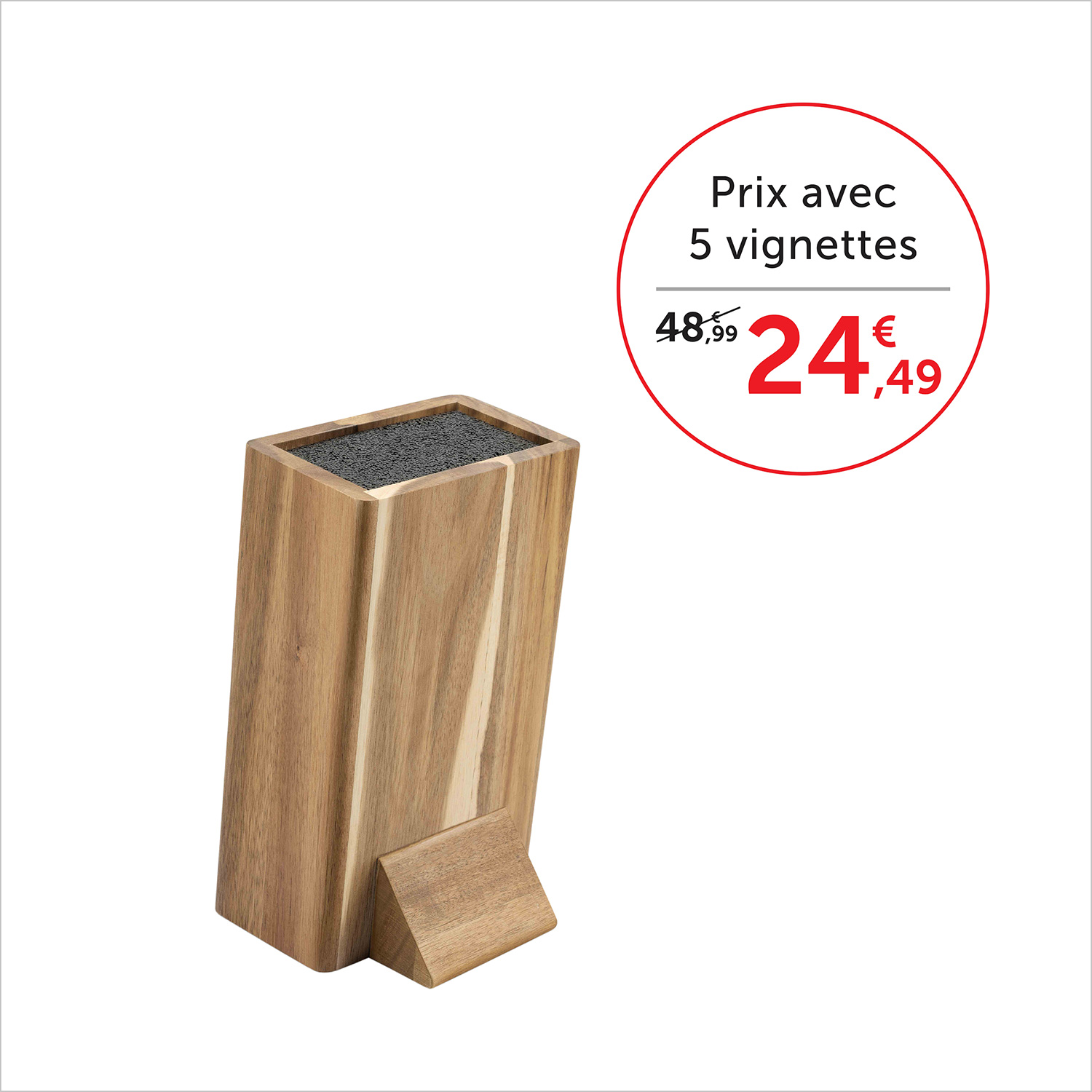 Prix avec 5 vignettes 24,49€, sans vignette 48,99€