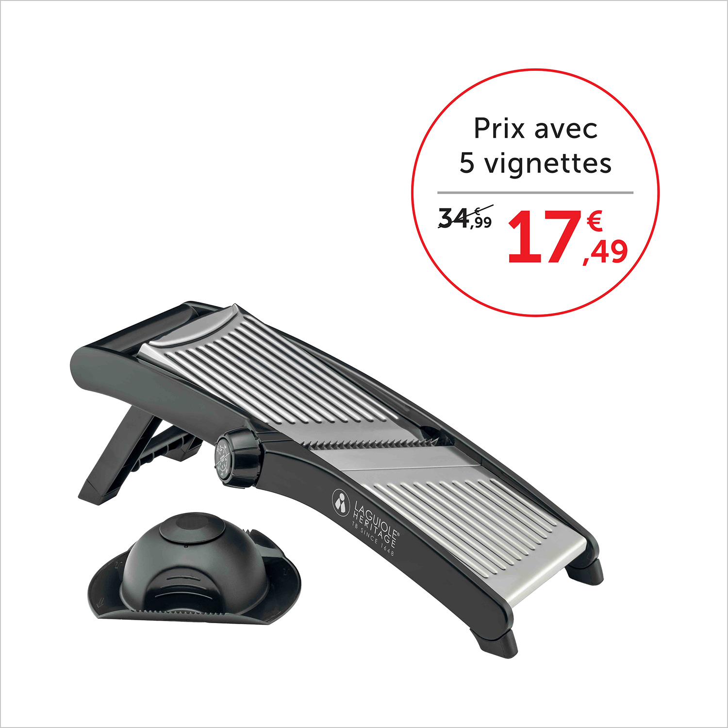 Prix avec 5 vignettes 17,49€, sans vignettes 34,99€