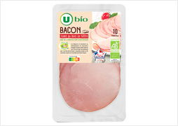 BACON DE PORC FUMÉ U BIO 10 tranches 100g