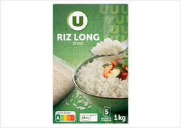 RIZ LONG ETUVE 10' U  Le paquet de 5 sachets cuisson  de 200g (soit 1kg)
