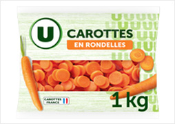 CAROTTES EN RONDELLES SURGELEES U Le sachet de 1kg