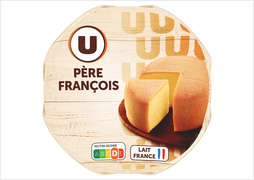 FROMAGE AU LAIT PASTEURISÉ PÈRE FRANCOIS U 26% MG dans le produit fini  La pièce de 340g
