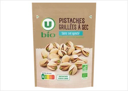 PISTACHES GRILLEES SANS SEL AJOUTE UBIO Le sachet de 75G