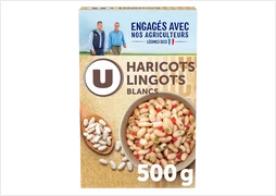 HARICOTS LINGOTS BLANCS U Le paquet de 500G