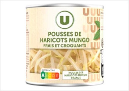 POUSSES DE HARICOTS MUNGO  U  La boîte de 180 g