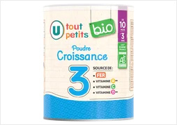 LAIT POUDRE CROISSANCE DES 10MOIS U TOUT PETITS BIO 800G