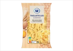 TAGLIATELLES AUX ŒUFS FRAIS U  Le paquet de 700G