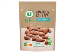 AMANDES GRILLEES U BIO  Le sachet de 100G